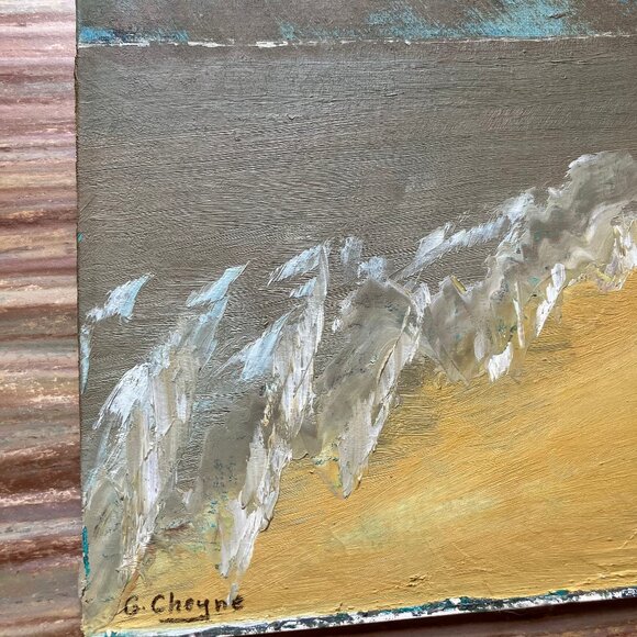 Mountain Reflection Original Oil Painting 16x20 Nature Artwork Signed G. Cheyne - Picture 3 of 6